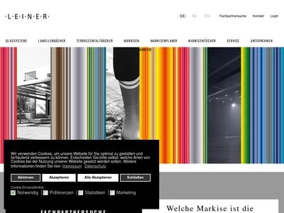 Website von LEINER GmbH