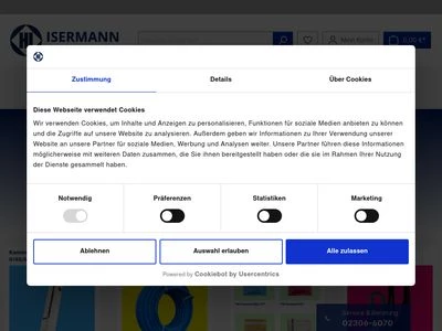 Website von Isermann GmbH & Co.KG