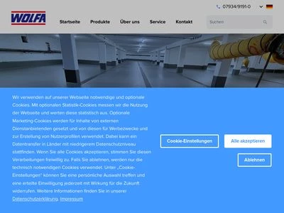 Website von WOLFA - Friedrich Wolfarth GmbH & Co. KG