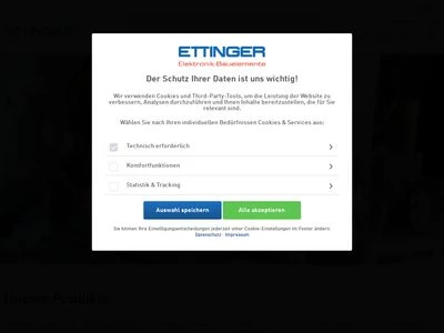 Website von ETTINGER GmbH