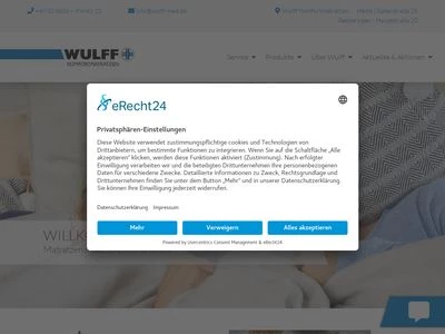 Website von Wulff Med Tec GmbH