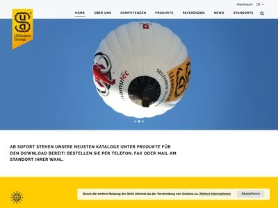 Website von Seilfabrik Ullmann AG