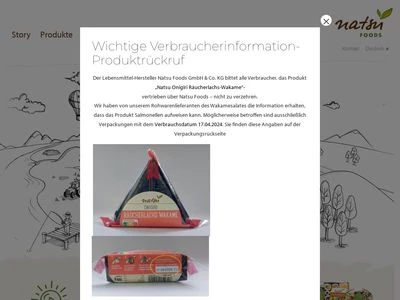Website von Natsu Foods GmbH & CO. KG