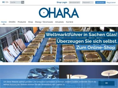 Website von OHARA GmbH