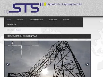 Website von STS Signal Technik Sprenger GmbH