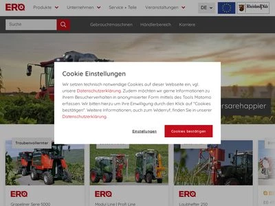 Website von ERO GmbH