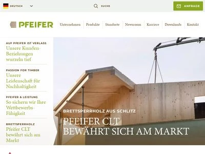 Website von Pfeifer Holding GmbH