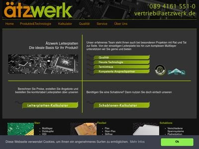 Website von Ätzwerk GmbH