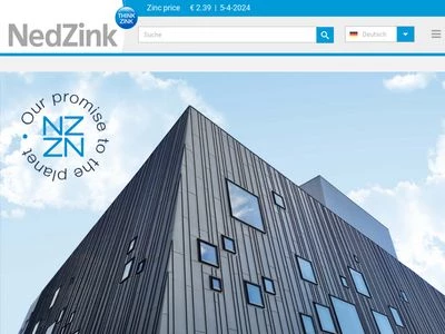 Website von NedZink GmbH