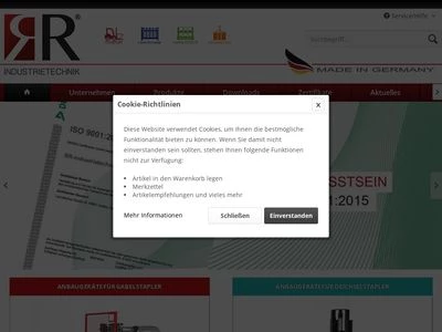Website von RR Industrietechnik GmbH