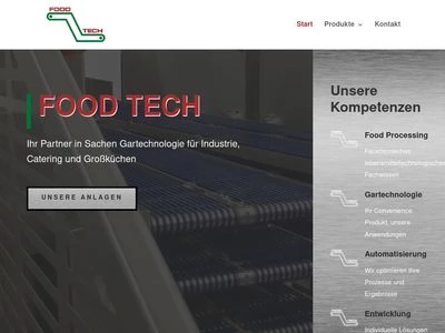 Website von FOOD TECH Michael Jäger GmbH