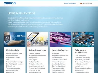 Website von OMRON ELECTRONICS GmbH