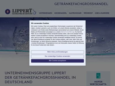 Website von LIPPERT Getränkefachgroßhandel & Logistik GmbH