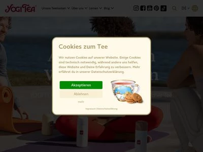 Website von YOGI TEA GmbH