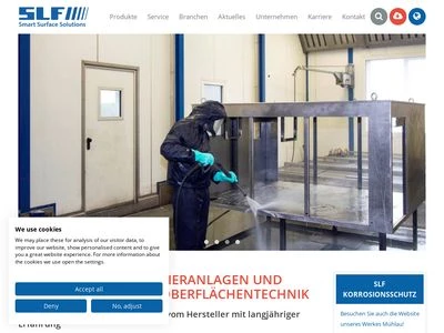 Website von SLF Oberflächentechnik GmbH