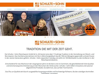 Website von Schulte + Sohn Fleischwaren GmbH & Co. KG