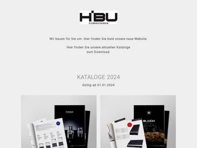 Website von HIBU Eismaschinen GmbH & Co.KG