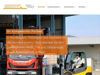 Website von Kropfelder Baubedarf GmbH & Co. KG
