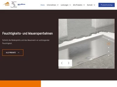 Website von BWK Dachzubehör GmbH