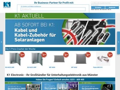 Website von K1 Electronic GmbH