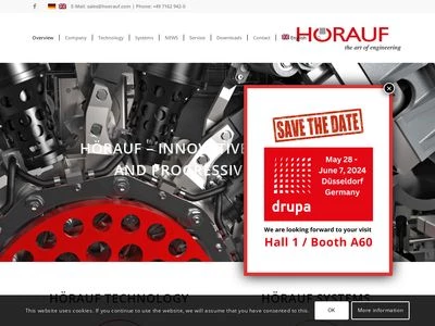 Website von Michael Hörauf Maschinenfabrik GmbH & Co. KG