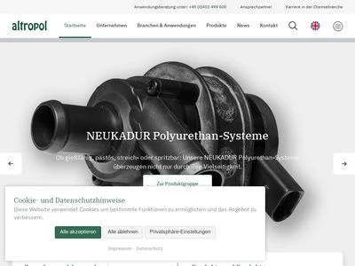 Website von  Altropol Kunststoff GmbH