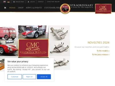 Website von CMC GmbH & Co. KG Classic Model Cars