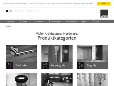 Website von Vieler International GmbH + Co. KG