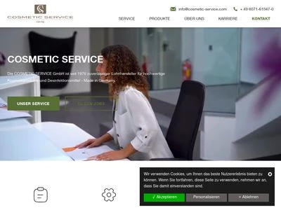 Website von Cosmetic Service GmbH