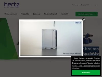 Website von HERTZ Kompressoren GmbH