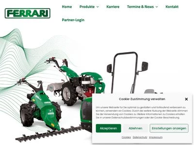 Website von Motorgeräte- und Kleintraktoren-Vertrieb