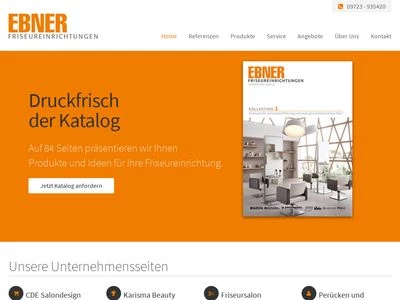 Website von EBNER Friseureinrichtungen GmbH & Co.KG