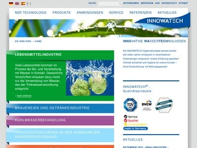 Website von INNOWATECH GmbH