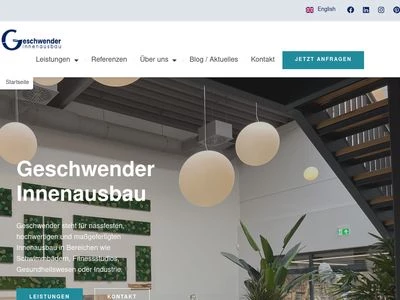 Website von Geschwender Innenausbau GmbH