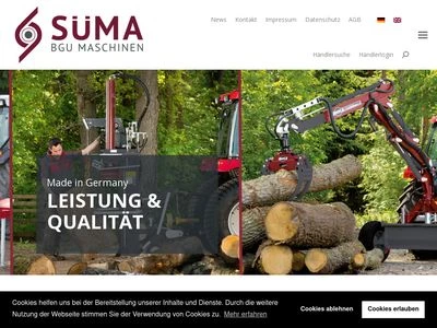 Website von SÜMA Maschinengesellschaft GmbH