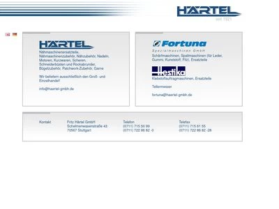 Website von Fritz Härtel GmbH