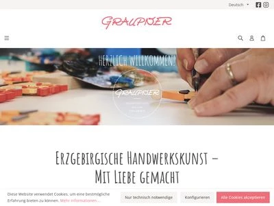 Website von Graupner Holzminiaturen