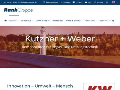 Website von Kutzner + Weber GmbH