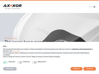 Website von Axxor Deutschland