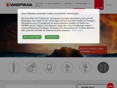 Website von WERMA Signaltechnik GmbH + Co. KG