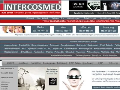 Website von Intercosmed GmbH