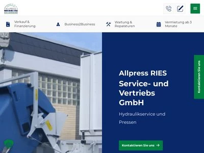 Website von Allpress RIES Service- und Vertriebs GmbH