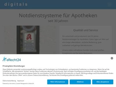 Website von digitals GmbH