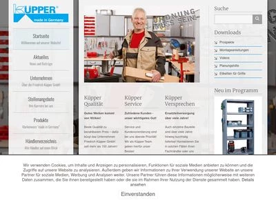 Website von Friedrich Küpper Werkzeug- und Maschinenbau GmbH
