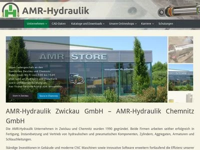 Website von AMR-Hydraulik Zwickau GmbH