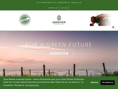 Website von Wagner Pflanzen-Technik GmbH