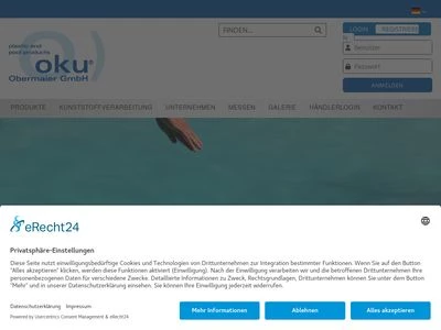 Website von OKU Obermaier GmbH