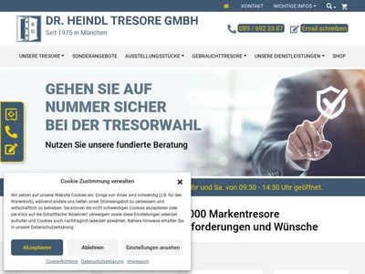 Website von Dr. Heindl Tresore GmbH