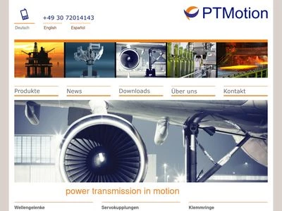 Website von PTMotion GmbH