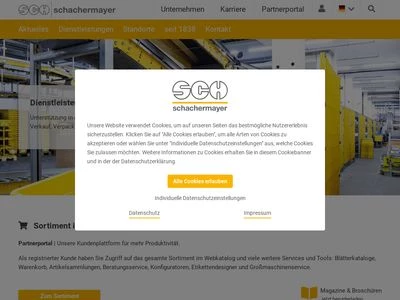 Website von Schachermayer Deutschland GmbH